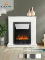 Камин электрический напольный ELEKAM Light Velar с порталом и очагом, с обогревом и имитацией огня