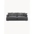 Диван Ибица 2 Velutto 52 NOW 212x105x87 см, серый Велютто, еврокнижка Фиеста