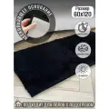 Коврик для ванной и туалета антискользящий Homy Mood 60х120 см, микрофибра, черный