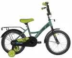 Детский велосипед Foxx Brief 16 (2025), стальная рама, зелено-голубой