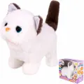 Детская интерактивная игрушка Кошка. Моя лапатуля со звуковыми эффектами, мягкий игрушечный домашний питомец, ходит и машет хвостиком, работает от батареек