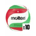 Мяч волейбольный MOLTEN V5M2000 р. 5, синтетическая кожа ПУ, машинная сшивка, бело-красно-зеленый 10 шт.