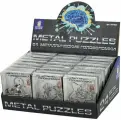 Комплект 24 шт, Головоломка металлическая большая золотая сказка, 24 вида, в дисплее, разные уровни сложности, 664924
