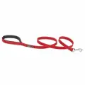 Поводок для собак Ferplast DAYTONA DELUXE G15/120, светоотражающий, мягкая ручка, держателем для пакетов, красно-черный