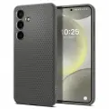 Чехол Spigen на Samsung Galaxy S24 (ACS07450) Liquid Air / Спиген чехол для Галакси С24 накладка, противоударный, с защитой камеры, темно-серый