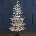 Искусственная елка с гирляндой Jersey заснеженная 120 см, 120 теплых белых LED ламп, литая 100%, A Perfect Christmas, 31WSJE120FL