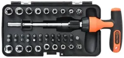 Набор вставок 43 предмета с Т-образной рукояткой с храповым механизмом TACTIX