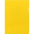 Папка-уголок СТАММ А4, 150мкм, пластик, прозрачная, желтая, 20 штук