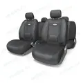 Чехлы Autoprofi Comfort 11 пр. жаккард/полипропилен боковая поддержка Attache черные