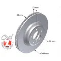 ZIMMERMANN 150.3441.20 (34116770729 / 34116855000) диск тормозной перед. 348x30 BMW (БМВ) e84 2.0 / 3.0 09-15