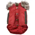 Куртка для собак утеплённая с капюшоном PUPPIA Brock, красная, M (Южная Корея)