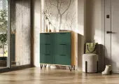 Обувница МиФ Флэш S-MF0009221, ЛДСП, МДФ, откидные двери, цвет зеленый