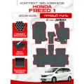 Эва коврики для HONDA FREED 1 2008-2016 Правый руль(Второй ряд Диван), серый с красным кантом (Хонда Фрид 1 2008-2016) Eva, Ева