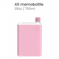 Бутылка с силиконовым чехлом Memobottle A5, светло-розовый