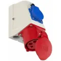 Настенная комбинированная розетка PCE 16А 400V 3P+N+E IP44 9215-6