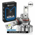 Светодиодные автолампы ElectroKot Ninja без вентилятора 5000K HB3 2 шт, в ближний/дальний/ПТФ, НВ3