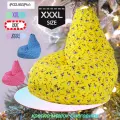 Кресло-мешок Груша желтый снеговик цвет (размер XXXL) PuffMebel, ткань Дюспо