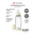 Стеклянная бутылочка для новорожденных BIBS - Ivory, 240 ml - стеклянная бутылочка для кормления в наборе с силиконовой соской, средний поток