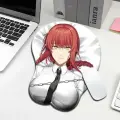 Коврик для мыши 3D Макима в стиле Эро Аниме тянки с подушкой для поддержки запястья, коврик антистресс 21,5х25,5см