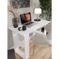 Стол обеденный, письменный, компьютерный Еврокомфорт, ЛДСП, белый, 100x50x75 см