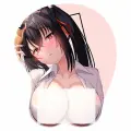 Коврик для мыши 3D в стиле Эро Аниме тянки с подушкой для поддержки запястья, коврик антистресс 21,5х25,5см