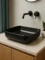 Раковина накладная черная матовая TIMO SOLI TK-305MВ