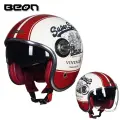 Винтажный мотоциклетный шлем Casco BEON B108A, мотоциклетный шлем beon 3/4, шлем с открытым лицом, мотоциклетный шлем, Ретро шлем, 9, M, Унисекс