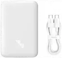 Внешний аккумулятор повербанк Baseus Magnetic Mini Power Bank 10000mAh 20W White Cable Type-C to Type-C 60W PPCX030002