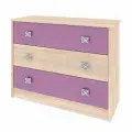 Комод для одежды в спальню Колибри 80,0х82,0х43,5 см, дуб сонома/виола