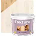 FAKTURA лак-антисептик водорастворимый с натуральным воском и ионами серебра, беленый дуб (9л)