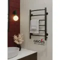 Полотенцесушитель Grois Лаура, электрический, настенный, черный, 40х70 см