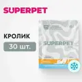 Влажный корм SUPERPET для кошек, замороженный, кролик, фарш, 100г * 30 шт