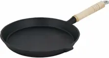 Сковорода MYRON COOK чугун деревянная ручка 24 см MC2246