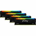 Оперативная память Kingston FURY Beast Black RGB [KF432C16BB2AK4/64] 64 ГБ 4 шт х 16 ГБ