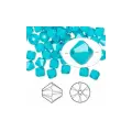 Бусина Swarovski, 6мм, Биконус (#5328), непрозрачный голубой (цвет 267), 10 шт.