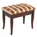 Банкетка Ретро М с ящиком средне-коричневый, ткань полоса коричневая 54х44х34 см