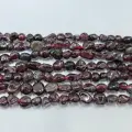 Бусины каменные, гранат, неправильной формы, 4 - 11мм, качество В, 60 шт, низка