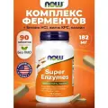NOW Ферменты для пищеварения (комплекс), 90 таблеток, для кишечника, обмена веществ, для иммунитета взрослым