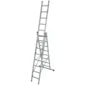 Трехсекционная Лестница Krause Stabilo 3X8 С Дополнительной Функцией 133748, Длина 5.25 М, Нагрузка 150 Кг.