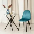 Стул для кухни TetChair BREEZE (mod. 4724) 1 шт, темно-бирюзовый/черный