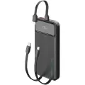 Внешний аккумулятор NRG Turbo V4c 10000 мА-ч, дисплей, powerbank черный, Deppa, 33688