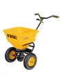 Сеялка для семян, газона на колесах Denzel, разбрасыватель для моркови, песка, удобрений и реагентов, 45 л, 63951