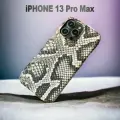 Премиум чехол iPhone 13 Pro Max из итальянской натуральной кожи питона