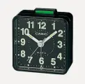 Будильник CASIO TQ-140-1D, кварцевый, с функцией будильника, черный