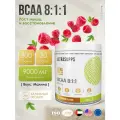 Комплекс аминокислот 300 г 30 порций UltraSupps Ultra Gold BCAA 8:1:1 / Малина / для восстановления
