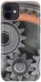 Силиконовый чехол на Apple iPhone 12 / 12 Pro / Эпл Айфон 12 / 12 Про с рисунком Шестеренки
