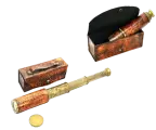 Подзорная труба в кожаном футляре/Морской сувенир