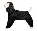 Комплект: Теплый комбинезон+Снуд (шапка) для американского стаффордширского терьера кобеля, на флисе, повышенной прочности, цвет черный