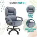 Компьютерное кресло для дома и офиса CHAIRMAN HOME 434, голубое, ткань велюр, до 150кг