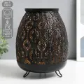 Металлический подсвечник на 1 свечу Арабская ночь, чёрный с золотом, 22x15.5x15.5 см